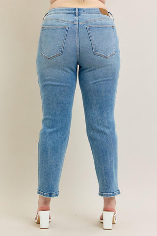 Judy Blue High Waist Vintage Straight Denim Jeans 8607