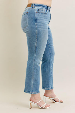 Judy Blue High Waist Vintage Straight Denim Jeans 8607