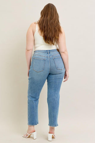 Judy Blue High Waist Vintage Straight Denim Jeans 8607