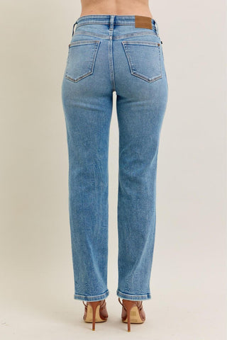Judy Blue High Waist Vintage Straight Denim Jeans 8607