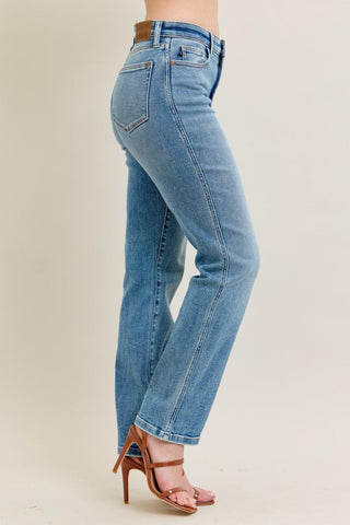 Judy Blue High Waist Vintage Straight Denim Jeans 8607