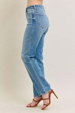 Judy Blue High Waist Vintage Straight Denim Jeans 8607