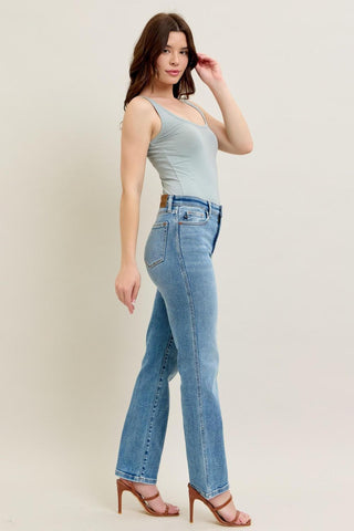 Judy Blue High Waist Vintage Straight Denim Jeans 8607