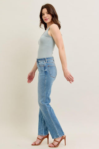 Judy Blue High Waist Vintage Straight Denim Jeans 8607