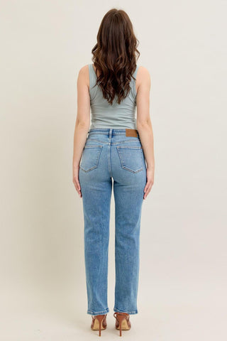 Judy Blue High Waist Vintage Straight Denim Jeans 8607