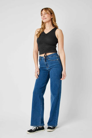 Judy Blue High Waist Vintage Wide Leg Denim Jeans 82553