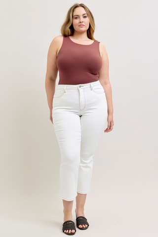 Judy Blue High Waist White Kick Flare Denim Jeans 881080