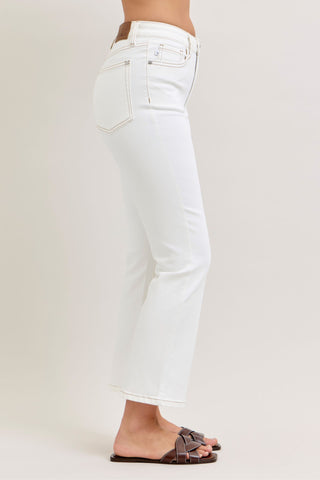 Judy Blue High Waist White Kick Flare Denim Jeans 881080