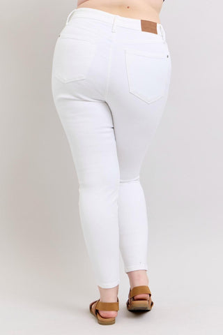 Judy Blue High Waist White Skinny Denim Jeans 82661