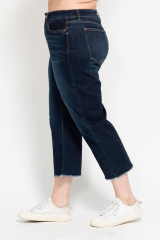 Judy Blue High Waist Wide Leg Crop Denim Jeans 82517