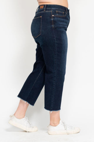 Judy Blue High Waist Wide Leg Crop Denim Jeans 82517