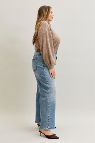 Judy Blue High Waist Wilhemina Light Vintage Wash Leg Denim Jeans 881004