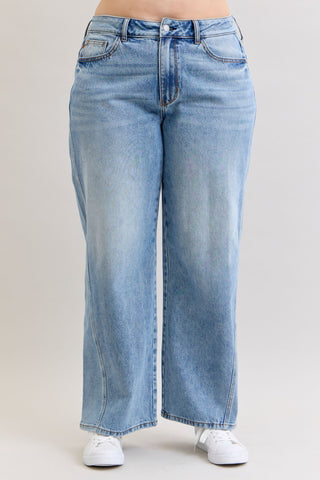 Judy Blue High Waist Wilhemina Rigid Magic Twisted Side Seam Denim Jeans 881013