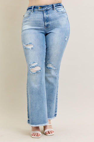 Judy Blue High Waist w/ Shield Pockets Flare Denim Jeans 82650