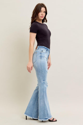 Judy Blue High Waist w/ Shield Pockets Flare Denim Jeans 82650