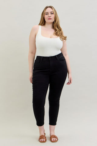 Judy Blue Mid-Rise Black Slim Denim Jeans 88756