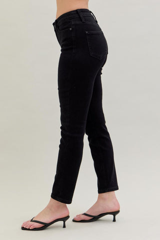 Judy Blue Mid-Rise Black Slim Denim Jeans 88756