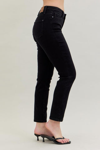 Judy Blue Mid-Rise Black Slim Denim Jeans 88756