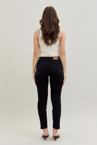 Judy Blue Mid-Rise Black Slim Denim Jeans 88756
