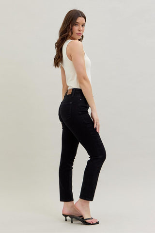 Judy Blue Mid-Rise Black Slim Denim Jeans 88756