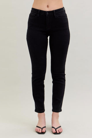 Judy Blue Mid-Rise Black Slim Denim Jeans 88756