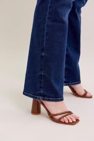 Judy Blue Mid Rise Dark Straight Denim Jeans 82679 - Inseam Options