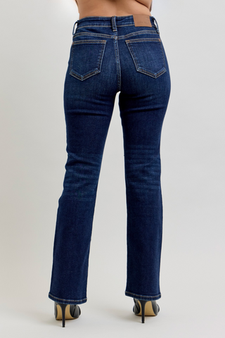 Judy Blue Mid Rise Dark Wash Bootcut Denim Jeans 82586 - Petite