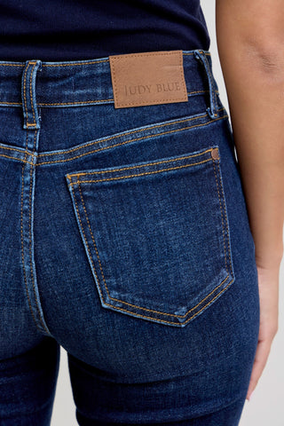 Judy Blue Mid Rise Dark Wash Bootcut Denim Jeans 82586 - Petite