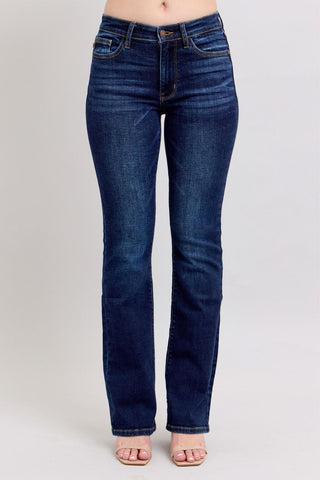 Judy Blue Mid Rise Dark Wash Bootcut Denim Jeans 82586