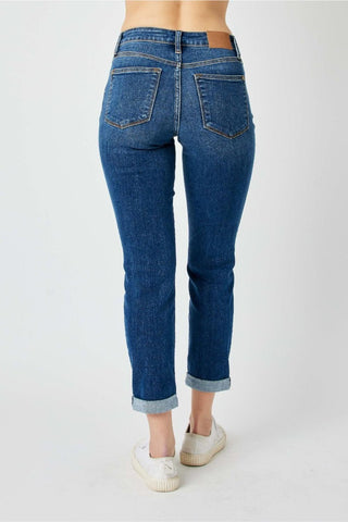 Judy Blue Mid Rise Destroy Slim Denim Jeans 82607