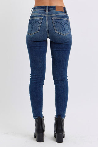 Judy Blue Mid Rise Thermal Skinny Denim Jeans 82639