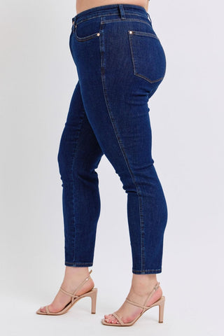 Judy Blue Mid Rise Tummy Control Classic Skinny Denim Jeans 88894