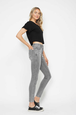 Judy Blue Mid Rise Tummy Control Shield Pockets Skinny Denim Jeans 88862