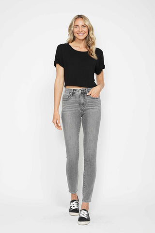 Judy Blue Mid Rise Tummy Control Shield Pockets Skinny Denim Jeans 88862