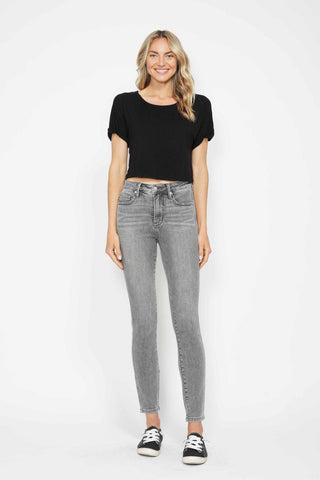 Judy Blue Mid Rise Tummy Control Shield Pockets Skinny Denim Jeans 88862