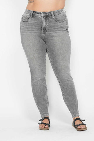 Judy Blue Mid Rise Tummy Control Shield Pockets Skinny Denim Jeans 88862