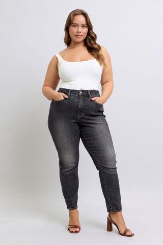 Judy Blue Mid Rise Tummy Control Slim Denim Jeans 88902