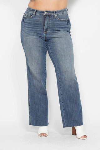 Judy Blue Mid Rise "Tummy Control" Vintage Straight Denim Jeans 88870