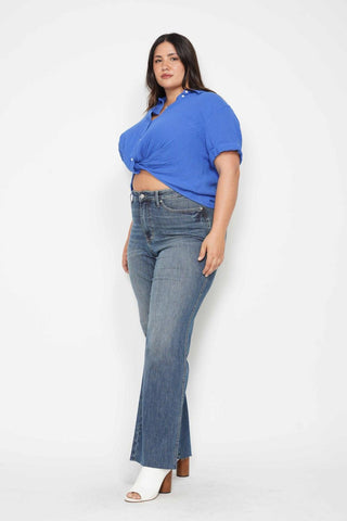 Judy Blue Mid Rise "Tummy Control" Vintage Straight Denim Jeans 88870