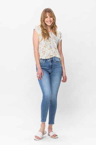 Judy Blue Mid Rise Vintage Skinny Denim Jeans 82548