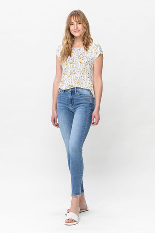 Judy Blue Mid Rise Vintage Skinny Denim Jeans 82548