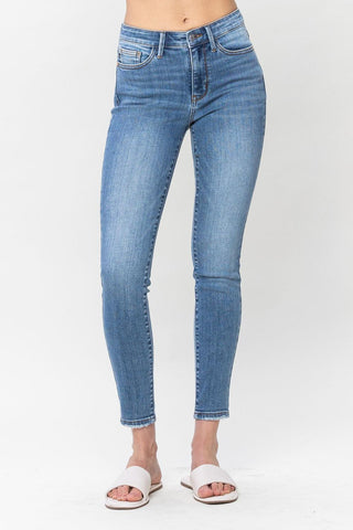 Judy Blue Mid Rise Vintage Skinny Denim Jeans 82548