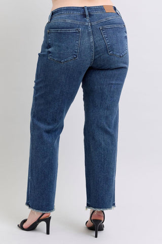 Judy Blue Mid Rise Wide Leg w/ Tint Denim Jeans 82640