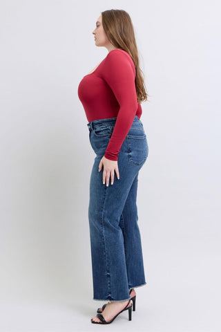 Judy Blue Mid Rise Wide Leg w/ Tint Denim Jeans 82640