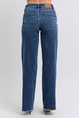 Judy Blue Mid Rise Wide Leg w/ Tint Denim Jeans 82640