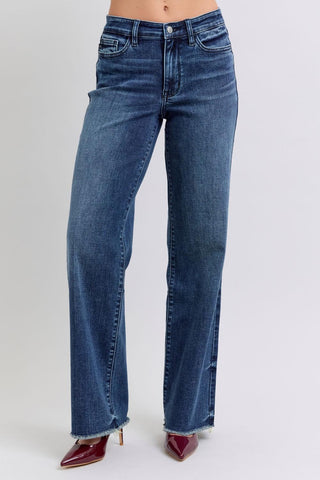 Judy Blue Mid Rise Wide Leg w/ Tint Denim Jeans 82640