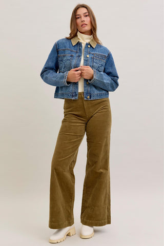 Judy Blue Rigid Barn Corduroy Denim Jacket 7886