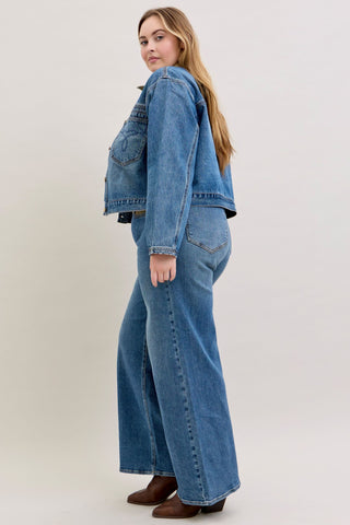 Judy Blue Rigid Barn Corduroy Denim Jacket 7886