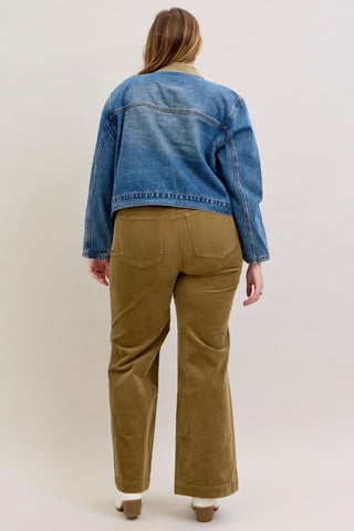 Judy Blue Rigid Barn Corduroy Denim Jacket 7886