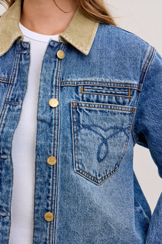 Judy Blue Rigid Barn Corduroy Denim Jacket 7886